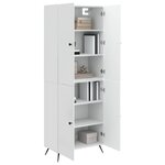 vidaXL Ensemble de Meubles 2 Pièces Blanc brillant Bois d'ingénierie