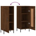 vidaXL Buffet Chêne marron 34 5x34x90 cm Bois d'ingénierie