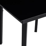 vidaXL Table à dîner de jardin Noir 140x70x74 cm Acier et verre