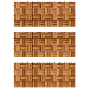 vidaXL Kit de tuiles de plancher en acacia 30 x 30 cm 30 Pièces
