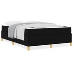 vidaXL Lit à ressorts avec matelas Blanc et Noir 140 x 190 cm tissu