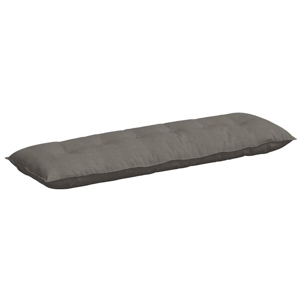 vidaXL Coussin de Dos Gris clair 160 x 50 cm Tissu en velours côtelé