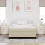 vidaXL Lit Box Spring avec Matelas - Vert Clair et Gris  160x200 cm  Tissu Velours Côtelé