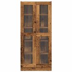 vidaXL Buffet haut vieux bois 82 5x30 5x185 cm bois d'ingénierie