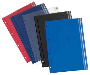 10x sac à fermeture-éclair, A4, PVC, couleurs assorties HERLITZ