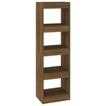vidaXL Bibliothèque/Séparateur de pièce Chêne Marron 40x30x135 cm