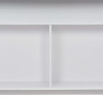 vidaXL Table de bar avec 2 dessus de table Blanc 130x40x120 cm