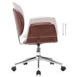 vidaXL Chaise pivotante de bureau Marron Similicuir
