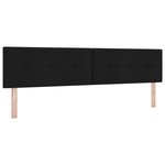 vidaXL Lit à ressorts avec matelas Noir 200 x 200 cm tissu