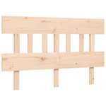 vidaXL Lit pour personne âgée et tête de lit 140x190 cm bois massif