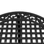vidaXL Ensemble de bistro 3 Pièces noir aluminium coulé