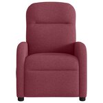 vidaXL Fauteuil de massage inclinable électrique Rouge bordeaux Tissu