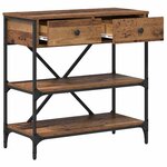vidaXL Table console avec tiroir Bois ancien Bois d'ingénierie