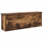 vidaXL Porte-manteau mural avec étagère Chêne fumé 75 x 16 x 26 cm