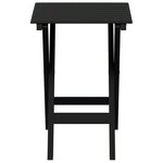 vidaXL Table d’appoint pliable noir bois de peuplier massif