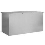 vidaXL Boîte de Rangement Extérieure Argent 100 x 50 5 x 50 cm Acier