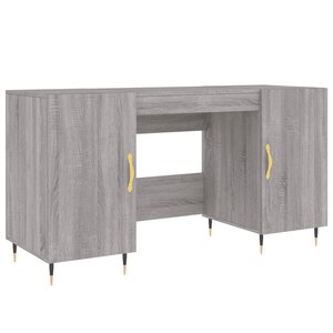 vidaXL Bureau sonoma gris 140x50x75 cm bois d'ingénierie