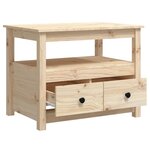 vidaXL Table basse 71x49x55 cm Bois massif de pin