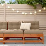vidaXL Sofa de jardin milieu Pin massif Brun Ciré 124 x 62 x 70 5 cm