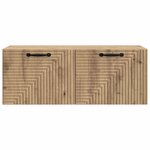 vidaXL Meuble TV mural 78 5 x 31 x 30 cm Chêne artisanal