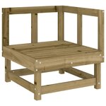 vidaXL Salon de jardin 7 Pièces bois de pin imprégné