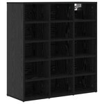 vidaXL Cabinet à chaussures Chêne noir 103x30x51 cm Bois d'ingénierie
