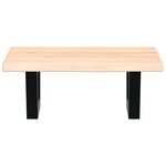 vidaXL Étagère de vasque murale acier et bois de chêne massif