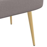 vidaXL Banc rembourré avec dossier Taupe 110 x 60 x 76 cm Polyester