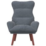 vidaXL Fauteuil Relaxant en Velours Gris Foncé