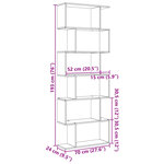 vidaXL Étagère séparatrice de pièce 6 niveaux chêne sonoma 70x24x193cm