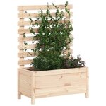vidaXL Jardinière avec support 79x39 5x114 cm bois de pin massif