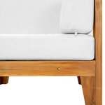 vidaXL Salon de jardin 2 Pièces avec coussins Bois d'acacia solide