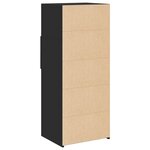 vidaXL Buffet haut noir 50x42 5x124 cm bois d'ingénierie