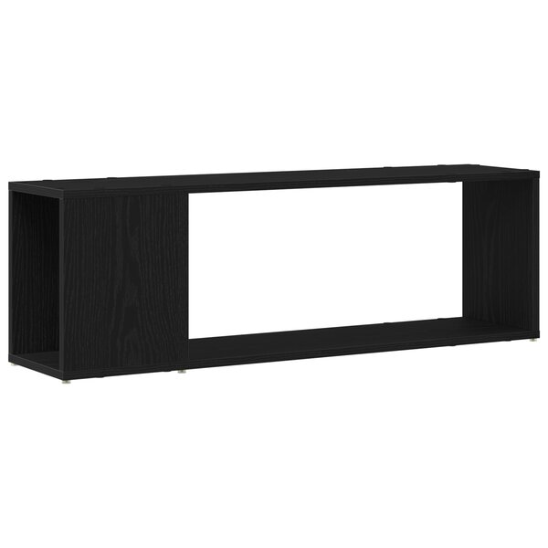 Bibliothèque vidaXL noire en chêne  100x24x32 cm  en bois d'ingénierie