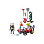 PLAYMOBIL 71825 - Pompier avec quad et deux arbustes enflammés