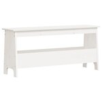 vidaXL Banc d'entrée Blanc 100x28x45 cm Bois massif Pin