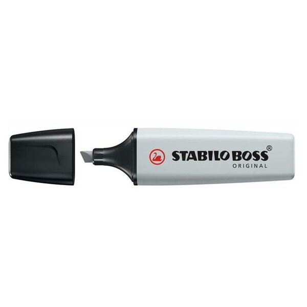 Surligneur BOSS ORIGINAL Pastel pointe Biseau 2 - 5 mm Poudre de Gris STABILO