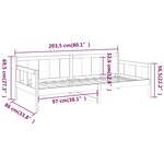 vidaXL Lit de jour Bois massif de pin 80x200 cm
