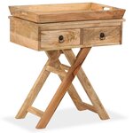 vidaXL Table d'appoint Bois de manguier massif 65 x 40 x 76 cm