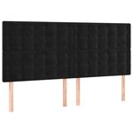 vidaXL Tête de lit à LED Noir 180x5x118/128 cm Velours