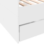 vidaXL Lit de jour avec tiroirs blanc 90x200 cm bois d'ingénierie