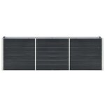 vidaXL Lit surélevé de jardin Acier galvanisé 240x40x77 cm Anthracite