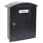 Boîte aux lettres en plastique Costa E5304 Robuste Anticorrosion Noir