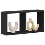 vidaXL Armoire murale 60x16x30 cm noir bois d'ingénierie