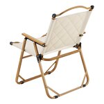 Set de table et 4 chaises de camping tissu Oxford 600D effet bois beige 03_0010694