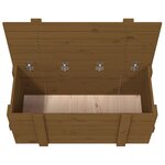 vidaXL Boîte de rangement Marron miel 91x40 5x42 cm Bois massif pin