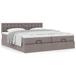 VidaXL Cadre de lit ottoman avec matelas taupe 160x200 cm tissu