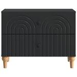 vidaXL Cabinet de chevet Noir 62 x 34 5 x 48 cm Bois d'ingénierie