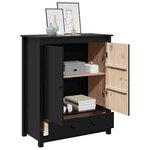 vidaXL Buffet Noir 83x41 5x100 cm Bois massif de pin