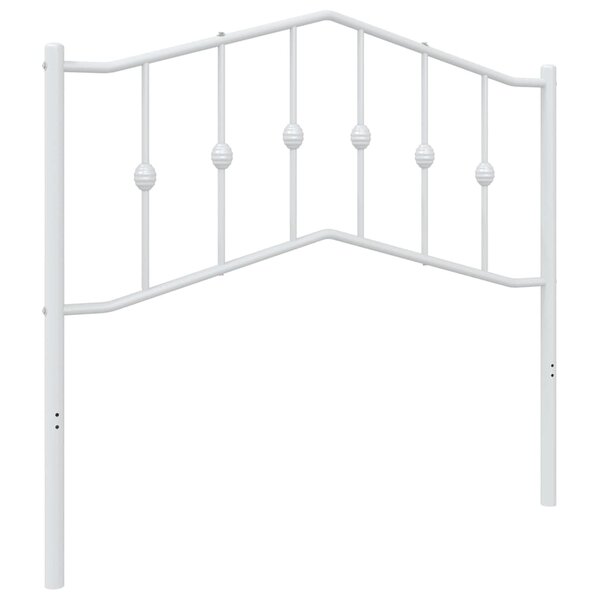vidaXL Tête de lit métal blanc 100 cm
